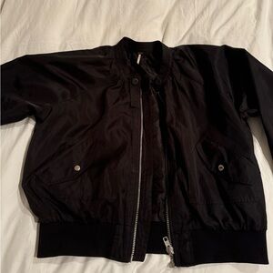 Black Free People Bomber Jacket